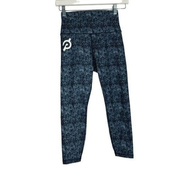 Peloton Leggings Women's Small Cadence Capri Heathered Blue - Picture 2 of 7